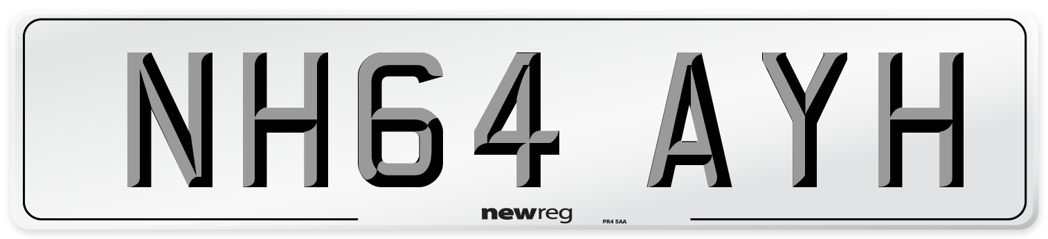 NH64 AYH Number Plate from New Reg